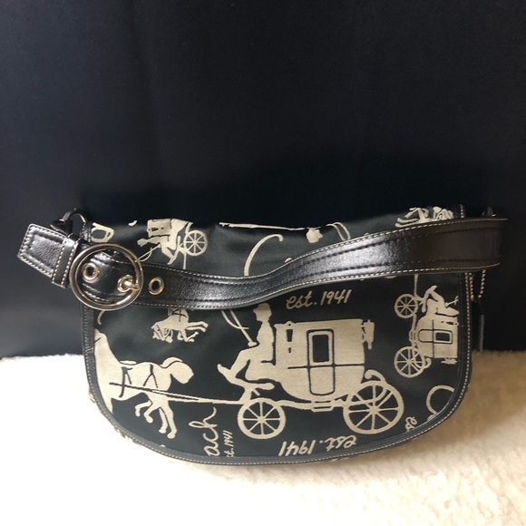 Coach Beautiful Horse & Carriage Cargo Flap Handbag F14888 Like New Condition - Picture 5 of 12